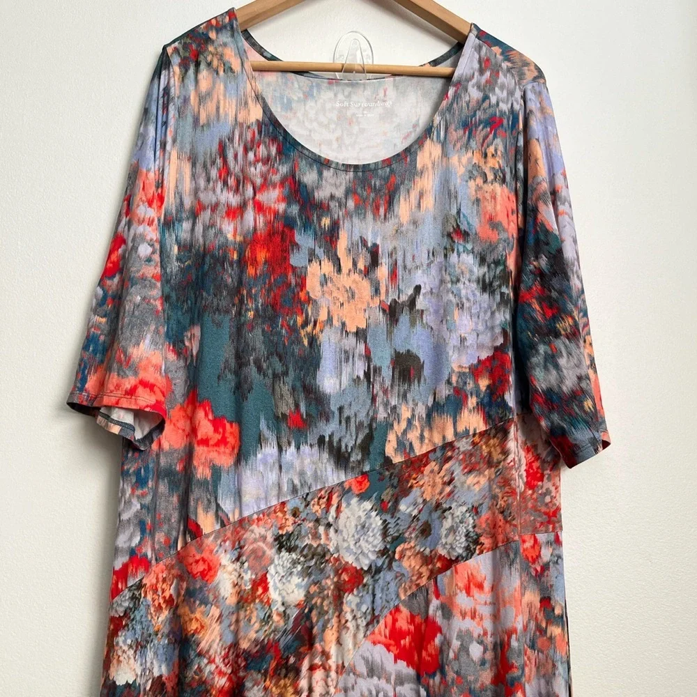 Soft Surroundings Nanette Dress Floral Multicolor Maxi Dress - Picture 5 of 15